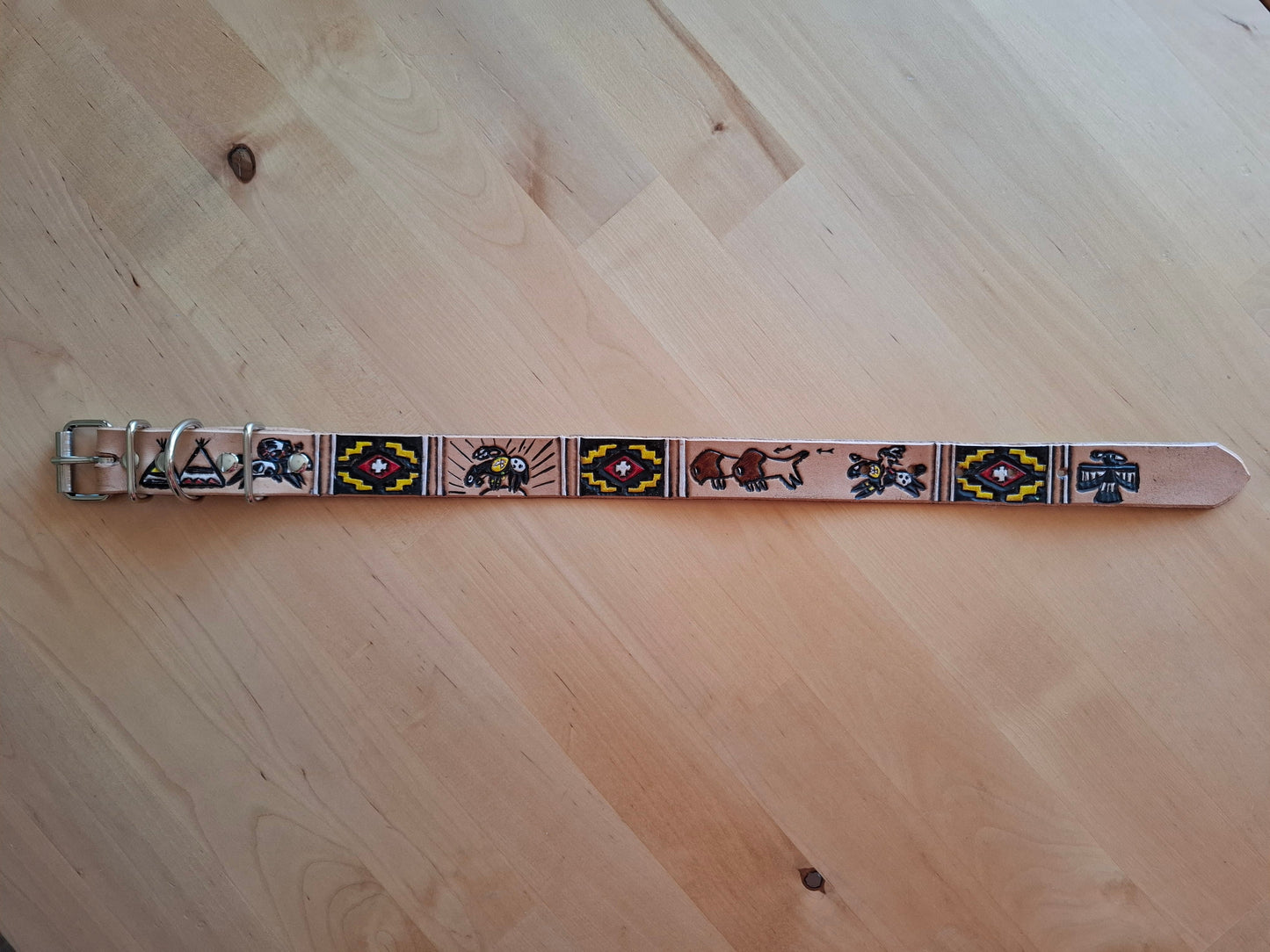 🐾 Coleira Personalizada Premium em Couro Genuíno – Artesanal, Elegante e Única