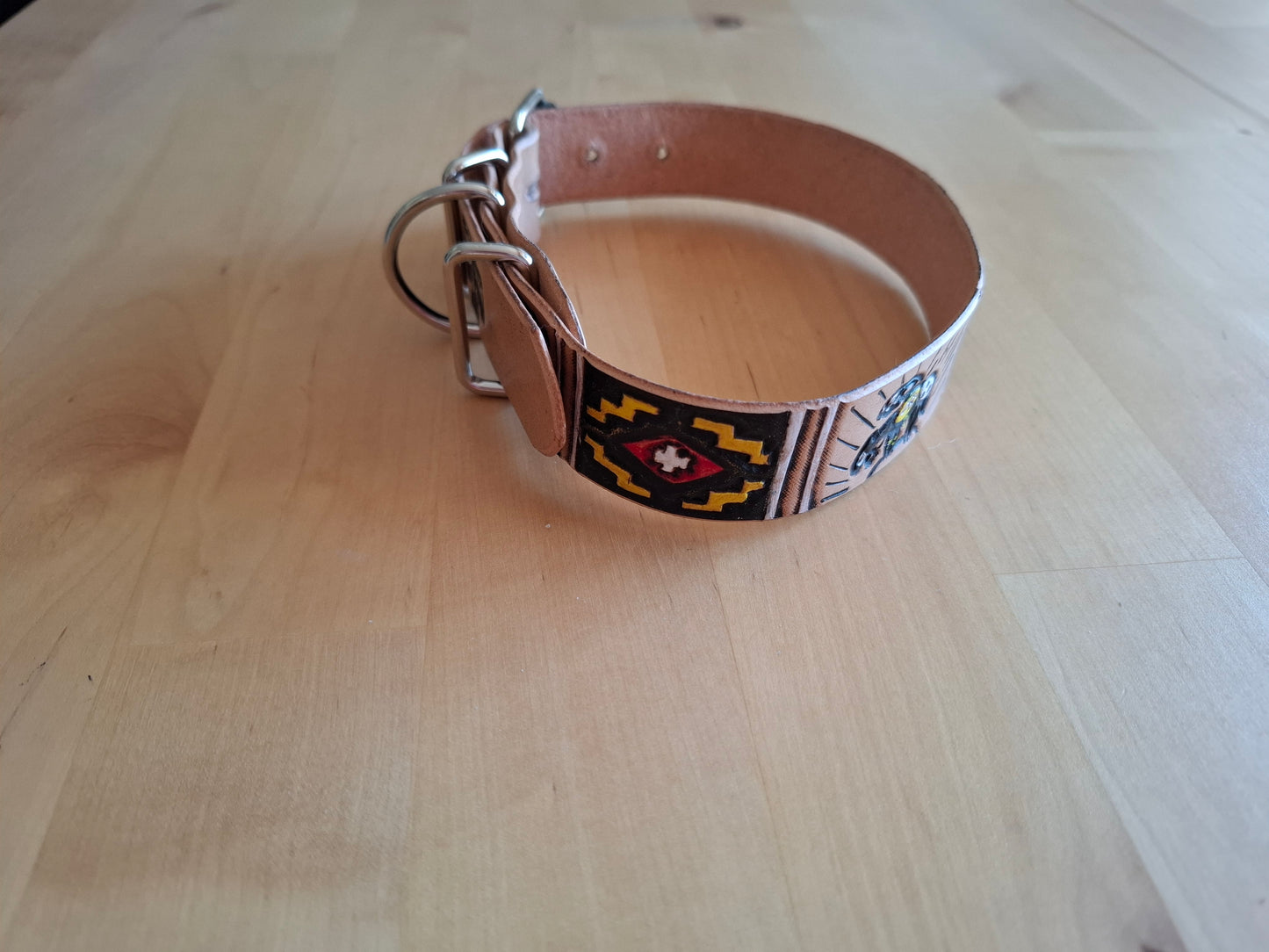 🐾 Coleira Personalizada Premium em Couro Genuíno – Artesanal, Elegante e Única