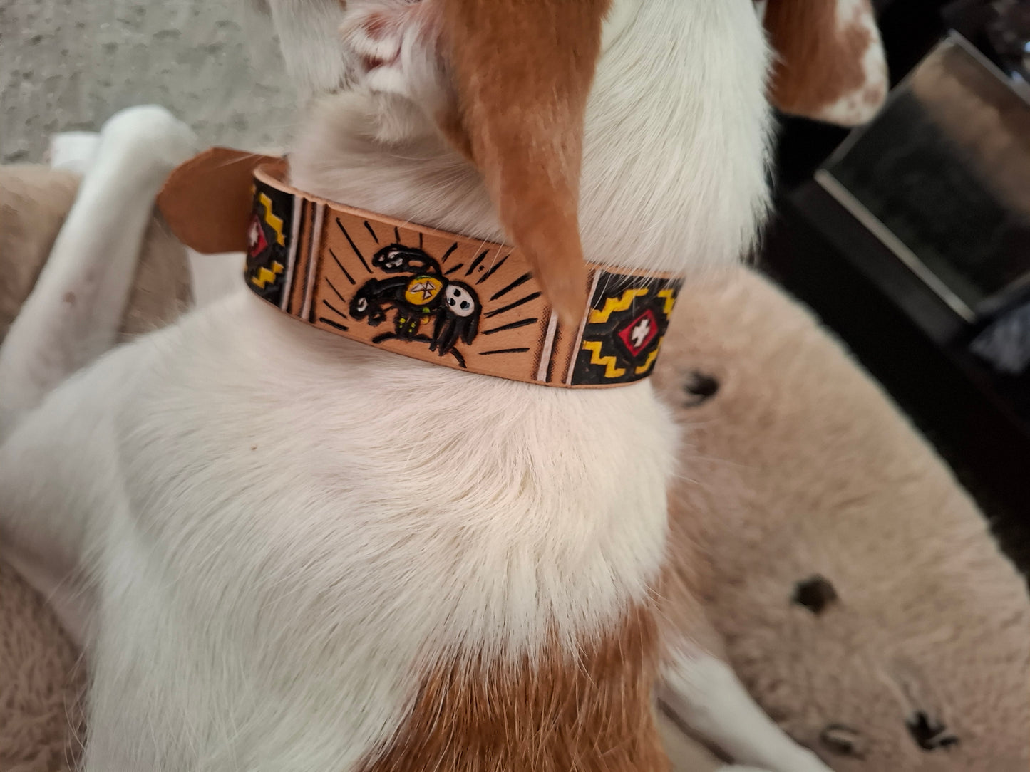 🐾 Coleira Personalizada Premium em Couro Genuíno – Artesanal, Elegante e Única