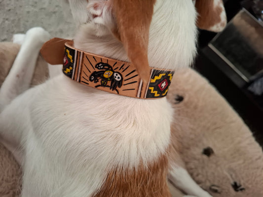 Coleira Premium para Cão em Couro Genuíno – Artesanal & Personalizável