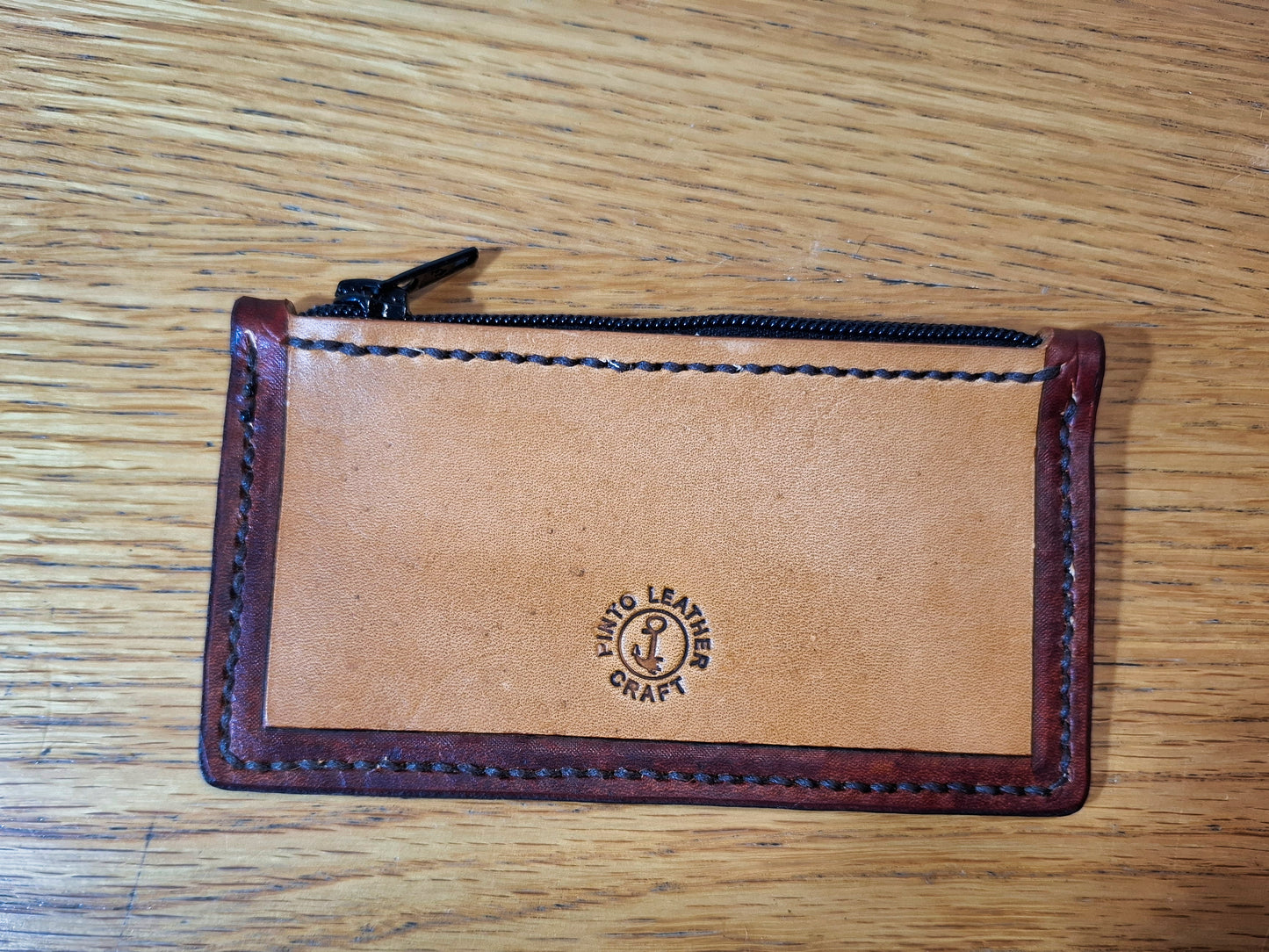 Women's Leather Wallet with Interlaced Pattern