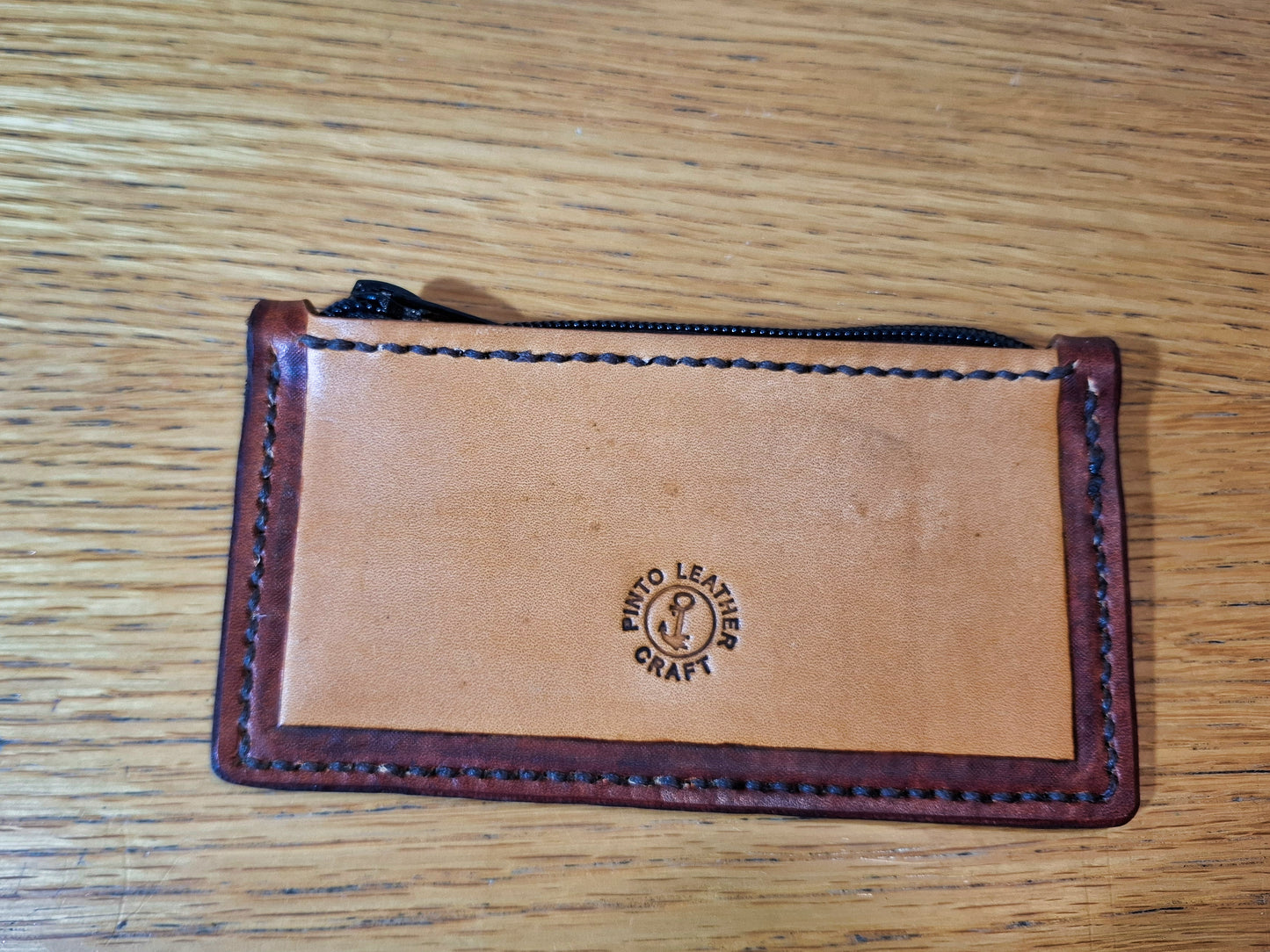 Women's Leather Wallet with Interlaced Pattern