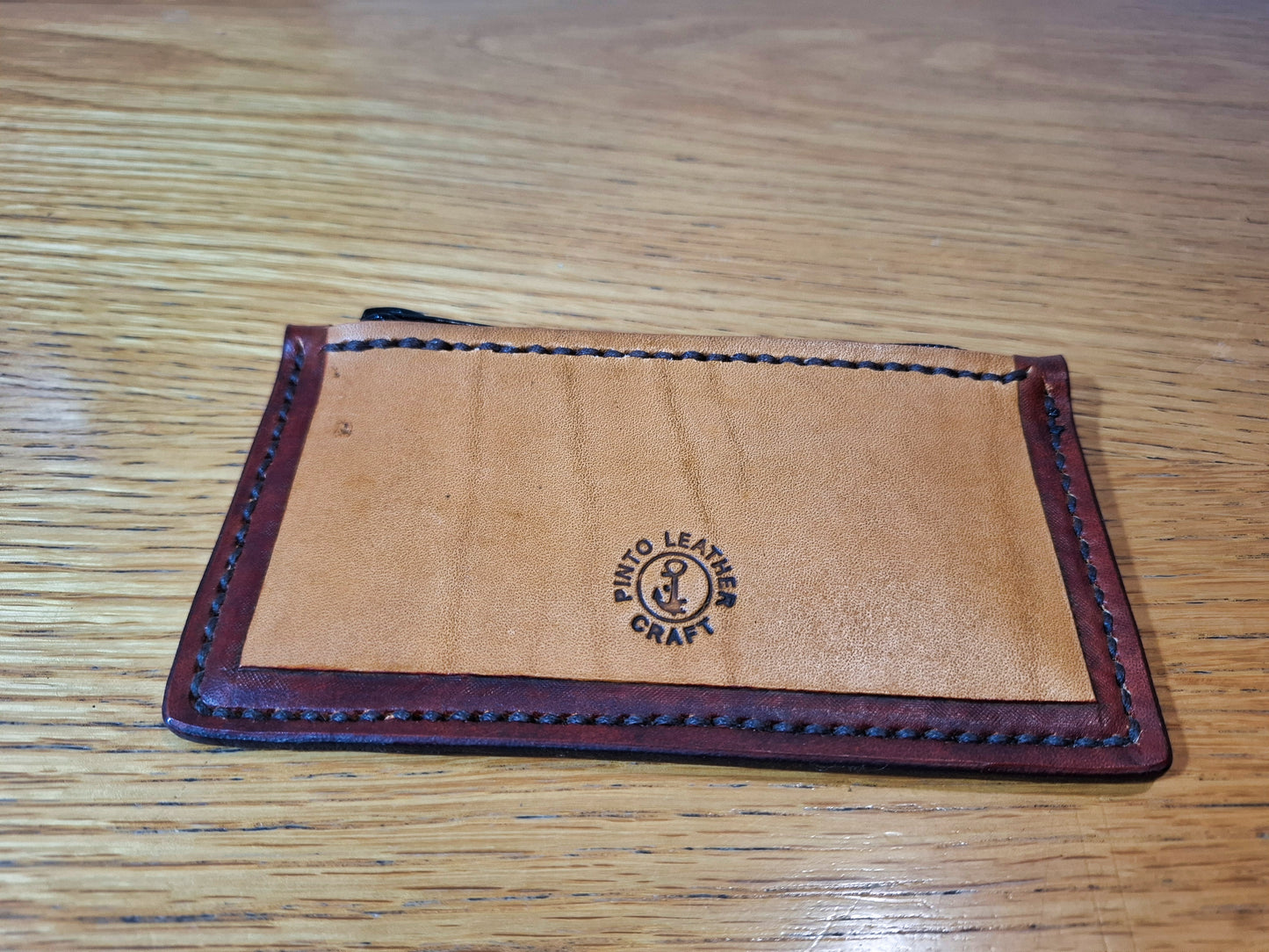 Women's Leather Wallet with Interlaced Pattern