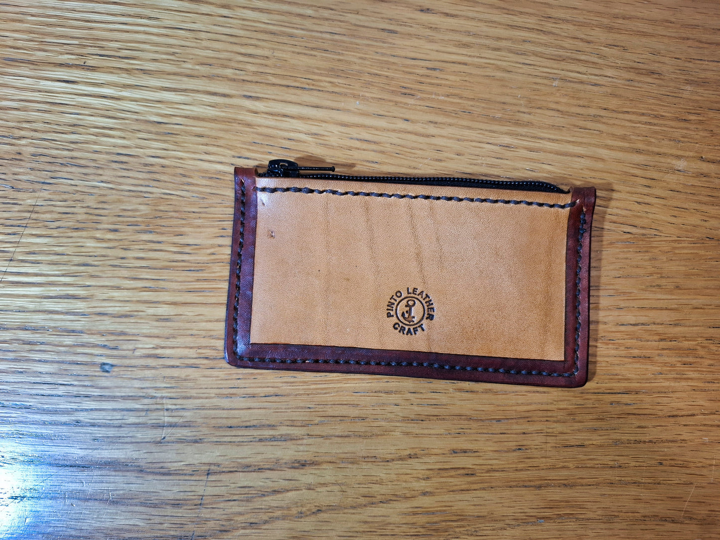 Women's Leather Wallet with Interlaced Pattern