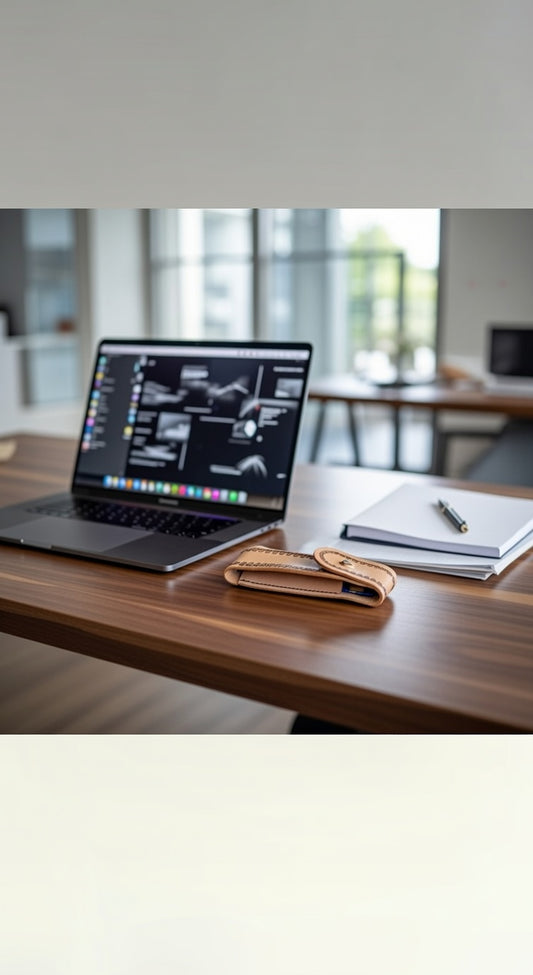 Estojo de Canetas em Couro com Padrão Floral Artesanal – Feito à Mão